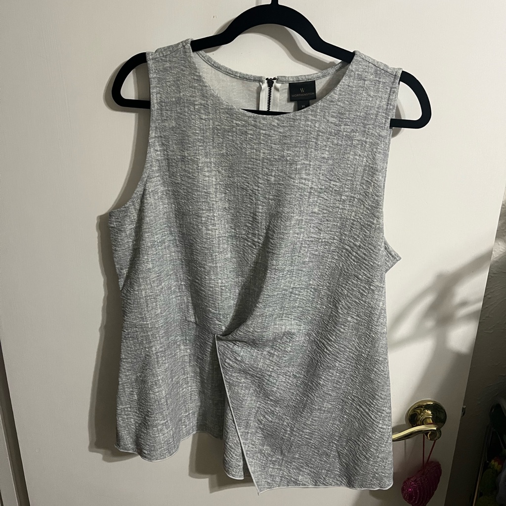 Xl Worthington Gray Sleeveless Women's Top New With Tags